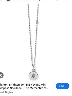 Brighton Silver Compass Star Pendant Necklace